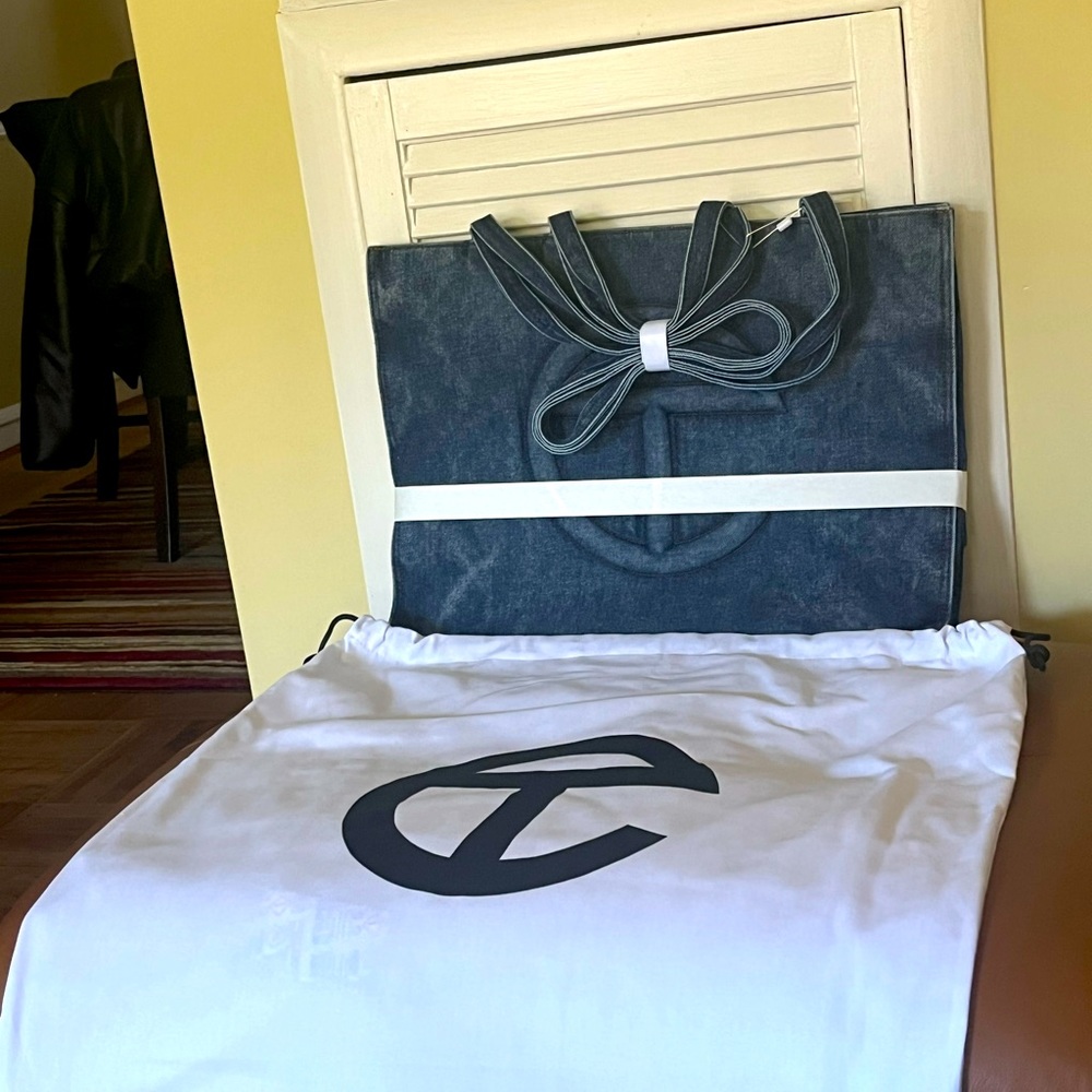 Authentic Brand New  Telfar Large denim tote